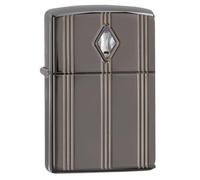 Zippo Seamless Diamond - Accendino a benzina, in ottone, effetto acciaio INOX, 1 x 6 x 6 cm