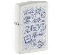 Zippo Accendino tempesta - Custodia replica argento satinato sterling modello base - ricaricabile - riutilizzabile - design antivento - confezione regalo - Made in USA