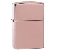Zippo - Accendino tempesta, finitura oro rosa ad alta lucentezza, modello base, ricaricabile, riutilizzabile, design antivento, confezione regalo, made in USA