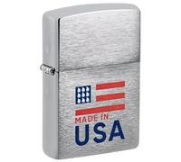 Zippo Accendino tempesta - Made in USA, cromato spazzolato, Color Image - Ricaricabile - Riutilizzabile - Design antivento - Confezione regalo - Made in USA