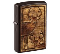 Zippo Accendino tempesta - Outdoor Wooden Nature, Brown, Color Image - Ricaricabile - Riutilizzabile - Design antivento - Confezione regalo - Made in USA