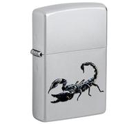 Zippo Accendino tempesta - Scorpion, cromo satinato, Color Image - Ricaricabile - Riutilizzabile - Design antivento - Confezione regalo - Made in USA