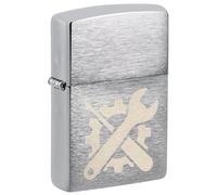 Zippo Accendino tempesta - Tools, cromo spazzolato, laser Engrave - Ricaricabile - Riutilizzabile - Design antivento - Confezione regalo - Made in USA