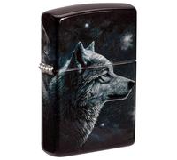 Zippo Accendino tempesta - Wolves, 540° Tumbled Chrome, Fusion, ricaricabile, riutilizzabile, design antivento, confezione regalo, made in USA