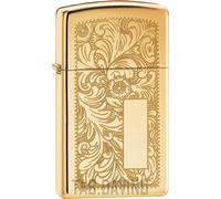 ZIPPO ACCENDINO VENETIAN SLIM 1652B OTTONE DUE LATI ZIPPO ORIGINAL USA