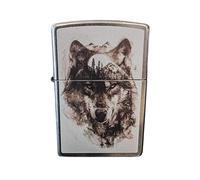 Zippo Accendino Wolf Stare 24L002 Edizione Speciale Metallo Argento