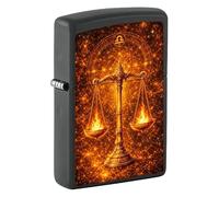 Zippo Accendino Zodiac Collection Nero Oro Idea Regalo Bilancia