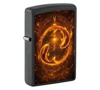Zippo Accendino Zodiac Collection Nero Oro Idea Regalo Pesci