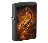 Zippo Accendino Zodiac Collection Nero Oro Idea Regalo Scorpione