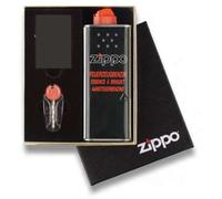 Zippo Acciaio Brillantato + Incisione Gratis, Set Regalo Con o Senza 60001165