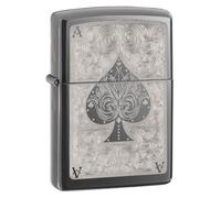 Zippo Ace - Accendino in filigrana, nero Asso di Picche