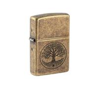 Zippo Accendino Motivo: Baum Des Lebens - Antico Ottone Tree Of Life
