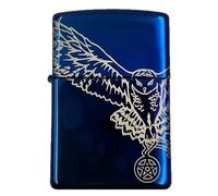 Zippo Anne Stokes, accendino da tempesta, colore blu lucido, laser a 360°, ricaricabile, riutilizzabile, design antivento, confezione regalo, made in USA
