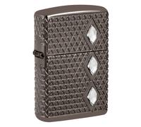 Zippo Antivento Made In Usa Ricaricabile Black Ice Nero pattern