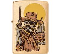 Zippo Accendino Wild West Skeleton 60006579 – originale con teschio da cowboy