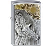 Zippo Aquila Sole-Volo Accendino 2003192 Accendino A Benzina, Ottone