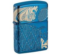 Zippo Armor - Accendino tascabile con motivo teschio blu