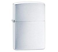 Zippo Armor Brushed Chrome 162, Accendino Antivento Ricaricabile, Realizzato in Metallo con Caratteristico Click, Color Argento, Made in USA, Ottima Idea Regalo, Ottone, Silver, Taglia unica