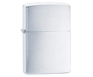 Zippo Armor Brushed Chrome 162, Accendino Antivento Ricaricabile, Realizzato in Metallo con Caratteristico Click, Color Argento, Made in USA, Ottima Idea Regalo, Ottone, Silver, Taglia unica