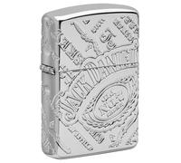 ZIPPO Armor Case lucido Jack Daniels 60006157 - Accendino a benzina con incisione profonda su 8 lati