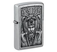 Zippo Barbarian Design Street Chrome Pocket Lighter