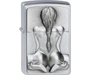 Zippo Benzina Accendino Kneeling Ragazza - Donna Sexy - Antivento - Originale