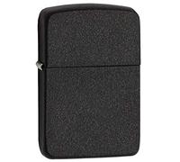 Zippo Benzina Accendino Ricaricabile Antivento, Ottone, Nero, 5.70 x 3.70 x 1.20 cm