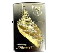 Zippo Corazzata Bismarck - Raso Finitura - Incisione a Diamante Accendino