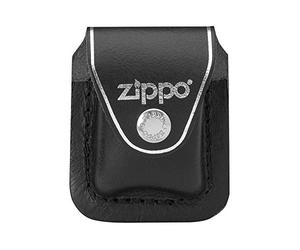 Zippo Custodia per accendino con clip, in vera pelle, protezione e sicurezza, adattabile a cinture da 5 cm, può contenere tutti gli accendini antivento Zippo - Made in USA - nero