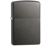 Zippo benzina Classic Gray 28378, Accendino Antivento Ricaricabile, Realizzato in Metallo con Caratteristico click, Color Nero, Made in USA, Ottima Idea Regalo, Metal, 5.7 x 3.7 x 1.2 cm