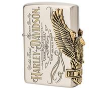 Zippo Harley Davidson Giappone Limitato 3-Lati Ottone Ossidato Aquila Metallo HDP-75