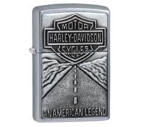 Zippo Harley Davidson Leggenda Americana Usa Argento Placca 20229