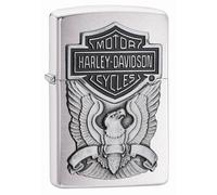 Zippo Harley Davidson Placca Cromo Spazzolato Argento 200HD.H284