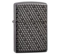 Zippo Hexagon Design Pocket Lighter, Accendino Tascabile Unisex-Adulto, Esagono di Ghiaccio Nero, Taglia Unica