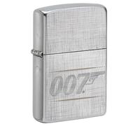 Zippo James Bond Bt 007 Accendino antivento con logo, incisione laser/automatica, riutilizzabile, design antivento, realizzato negli Stati Uniti, modello a trama twill