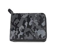Zippo Leather zipper wallet Portamonete 12 centimeters Grigio (Grey Camouflage)