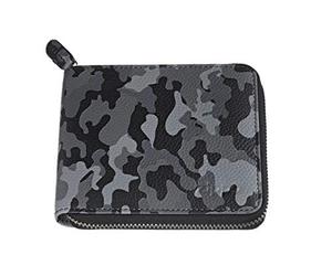 Zippo Leather zipper wallet Portamonete 12 centimeters Grigio (Grey Camouflage)