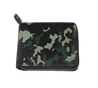Zippo Leather zipper wallet Portamonete 12 centimeters Verde (Green Camouflage)