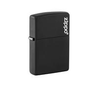 Zippo benzina Classic Black Matte 218ZL, Accendino Antivento Ricaricabile, Realizzato in Metallo con Caratteristico click, Color Nero, Made in USA, Ottima Idea Regalo, Ottone, One Size