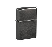 Zippo benzina Classic Gray 28378, Accendino Antivento Ricaricabile, Realizzato in Metallo con Caratteristico click, Color Nero, Made in USA, Ottima Idea Regalo, Metal, 5.7 x 3.7 x 1.2 cm