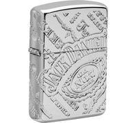 ZIPPO Armor Case lucido Jack Daniels 60006157 - Accendino a benzina con incisione profonda su 8 lati