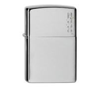 Zippo Lighter Logo Brushed Chrome