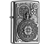 Zippo Lighter orologio da tasca cromato torcia accendino a gas