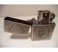 ZIPPO LIGHTER SCRIMSHAW ANT SILVER PLATE 1995 VINTAGE NEW MOD 2 nuovo