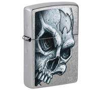 Zippo Made in USA 46587 skull and flame design