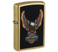 Zippo Made in USA 46678 Harley Davidson Eagle Icon Accendino Brass con Stampa