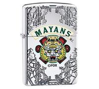 Zippo Mayans M.C. Pocket Lighter, Accendino. Unisex-Adulto, Finitura cromata Lucida, Taglia unica