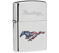 Zippo Mustang Ford 60004523 - Accendino cromato lucido primavera 2019