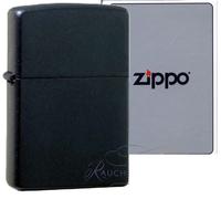 Zippo Nero Opaco Black Regolare Dimensioni zippo Originale 60001195