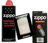 Zippo No.1 Classico Set Cromo Spazzolato + Richiesta Diamante Incisione